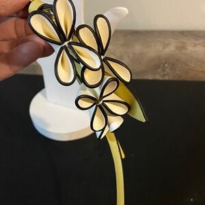 BCBGeneration NWT Bag Charm Key Chain Yellow with CHOICE White or Lilac Floral